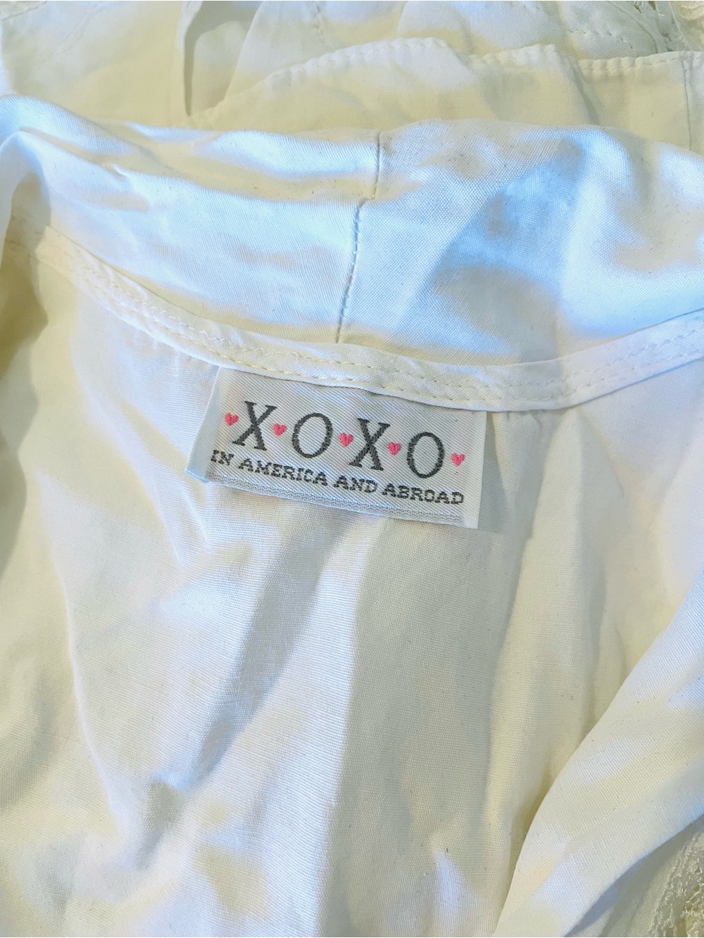 Xoxo VTG Y2K White Sleeveless Top Button Lace Trim Cottage Prairie Coquette sz S - Picture 3 of 15
